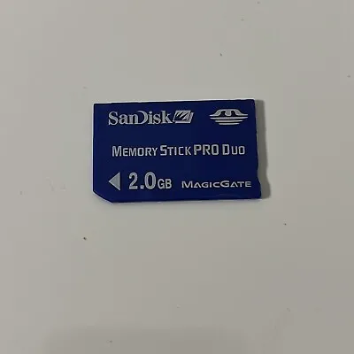 SanDisk Memory Stick Pro Duo 2 GB Blue MagicGate For Sony PSP • $16