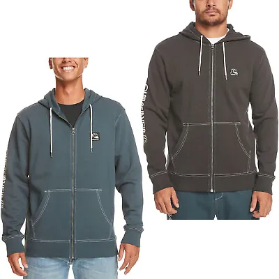 Quiksilver Mens The Original Full Zip Hooded Sweatshirt Hoody Hoodie • £63