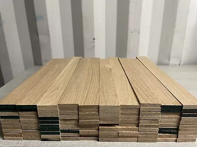 Oak TImber - Natural Wood- Offcuts - Hardwood 100 Pieces 48mm X 10mm X 400mm • £28