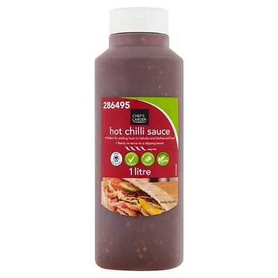 £8.75 • Buy Hot Chilli Pepper Sauce 1Ltr Brand New & Sealed Bulk Catering Size Chefs Larder