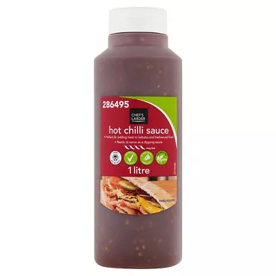 £8.75 • Buy Hot Chilli Pepper Sauce 1Ltr Brand New & Sealed Bulk Catering Size Chefs Larder