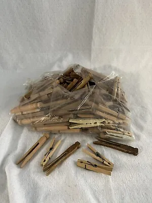 Vintage Wooden Clothes Pins Lot Variety • $17.99