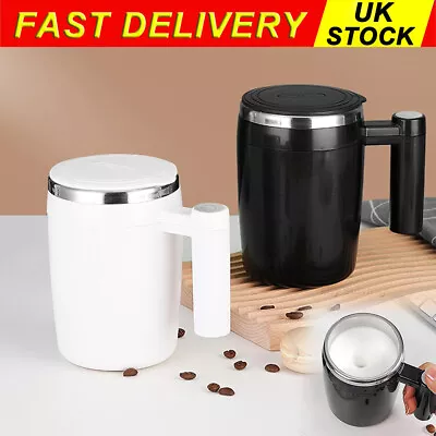 Self Stirring Mug Rechargeable Auto Magnetic Mug Magnetic Stirrer Coffee Cup • £5.89