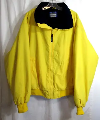 $59.95 • Buy West Marine Nautical Gear Yellow Polartec Fleece Lined Jacket Coat Size XL EUC