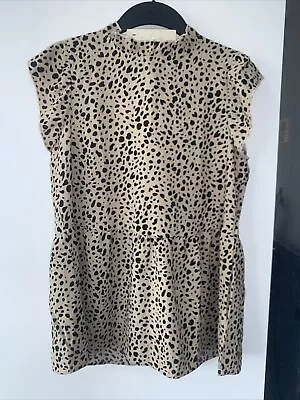 Brown Dalmation Print Blouse. Never Worn. Size Small.  • £3