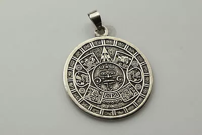 Mayan Calender 925 Sterling Silver Pendant 14.3 Grams With Bale (PEN8176) • $44.10