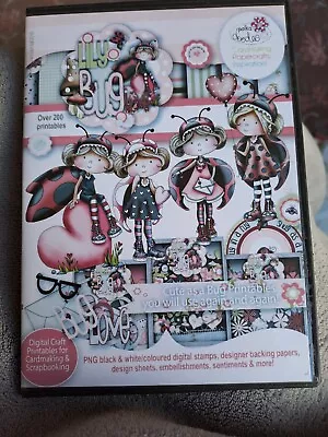 LILY BUG By Polka Doodles CD ROM For  Card Crafting. Toppers Papers  Etc. • £2