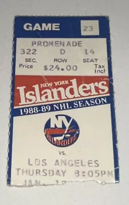 1/19/88 Islanders Kings Season NHL Ticket Stub Lafontaine • $26.24