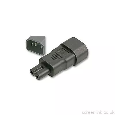 Mains Power Cable Plug Lead Converter Adaptor 3 Pin IEC C14 Figure 8 C7 100679 • £6.79