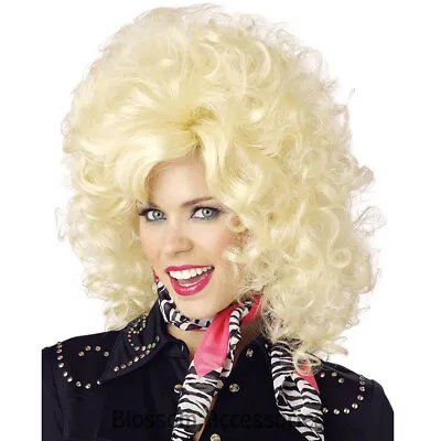 $29.50 • Buy W349 Country Western Dolly Parton 50s 60s Women Fancy Dress Costume Blonde Wig