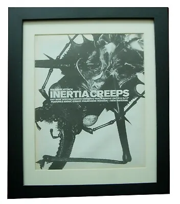 MASSIVE ATTACK+Inertia Creeps+POSTER+AD+ORIGINAL 1998+FRAMED+EXPRESS GLOBAL SHIP • £69.95