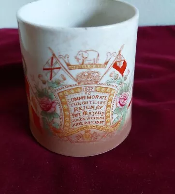 William Lowe's Queen Victoria Diamond Jubilee 1897 60th Year Anniversary Mug • £16