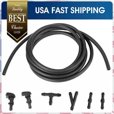 Universal Car Windshield Wiper Washer Squirter Nozzle Spray Jet Kit Fluid Hose. • $7.99