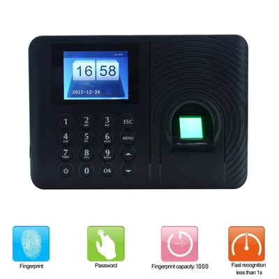 £38.75 • Buy 2.4  LCD Attendance Machine Fingerprint Password Checking-in Clock Recorder W0Z3