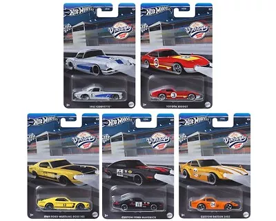 2024 Hot Wheels Vintage Racing Club Set Of 5 1:64 Scale Diecast Cars HRT81-956B • $32.99