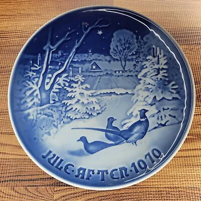 Vintage B & G 1970 Collector Plate Denmark “Pheasants In The Snow At Christmas” • $6.95