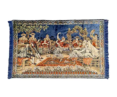 Vintage Tapestry Dancing Italian Scenery 76  L X 47  W / Wall Decoration *Rare • $299