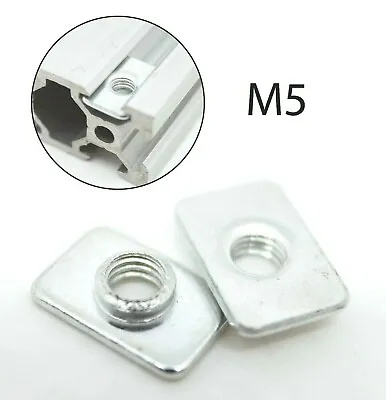 M5 Tee T Nuts For 2020 Profile Extrusion T-Slot V-Slot - 1 To 100 Packs UK • £1.27