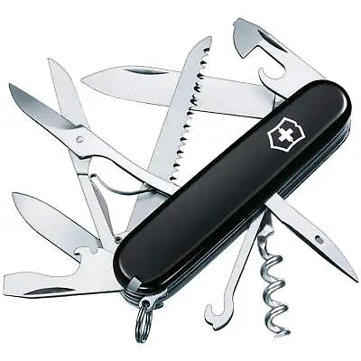Victorinox Swiss Army Pocket Knife Huntsman Black With 15 Functions 1.3713.3 • $40.42