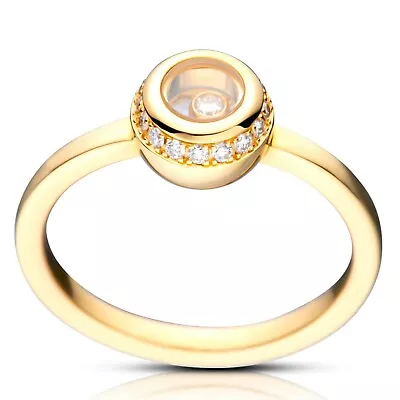 Chopard Miss Happy Yellow Gold & Diamond Ring 829012 Brand New  • $1500