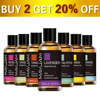 $17.99 • Buy MAYJAM Essential Oils Pure Aromatherapy Diffuser Oil Therapeutic Grade Oil 30ML