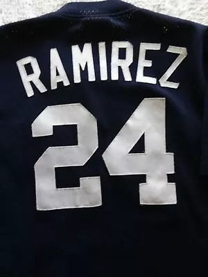 AUTHENTIC MAJESTIC Size XL MANNY RAMIREZ 24 CLEVELAND INDIANS Jersey Made In USA • $59