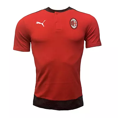 AC Milan Football Polo (Size XS) Men's Puma Casuals Crest Top - New • £19.99