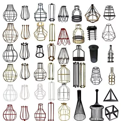 Ceiling Light Shade Metal Wire Cage Easy Fit Lampshade Hanging Lamp Shades • £8.89