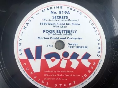 V-Disc #819 78rpm Single 12-inch Morton Gould And Orchestra Secrets • $25.99