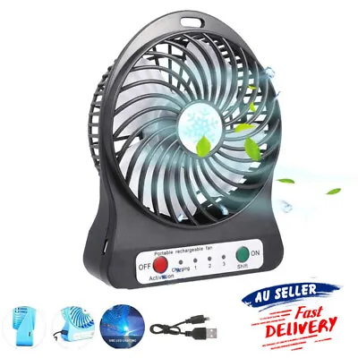 $14.89 • Buy Desk Table Fan Personal USB Small Air Circulator Quiet Mini BATTERY NOT INCLUDED