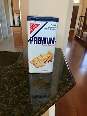 Vintage Nabisco Premium Saltine Crackers Tin 15 Oz 1978 • $11.95