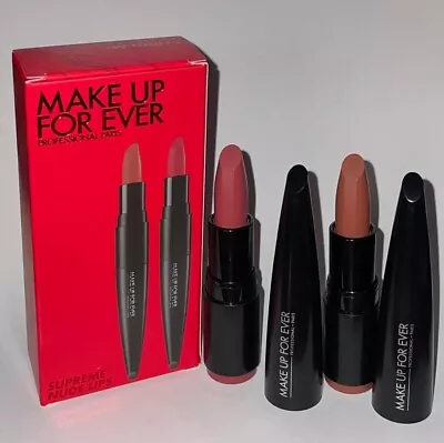 MAKE UP FOR EVER 2-Pc. Supreme Nude Lips Rouge Artist Lipstick Set NIB • $32