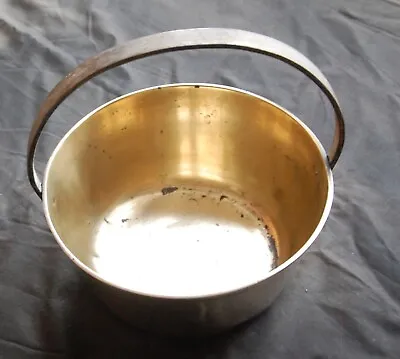 ANTIQUE BRASS Maslin Preserve Pan Saucepan. Jam Pan. 24 Cm Diameter • £25