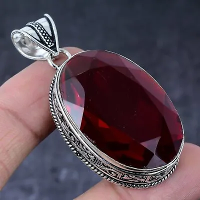 Natural Mozambique Garnet Handmade 925 Sterling Silver Gift Pendant 2.29  S762 • $9.99