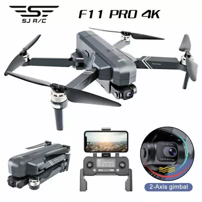SJRC F11 Pro 4K GPS Drone 5G Wifi FPV HD Camera 2-Axis Gimbal 1500m Quadcopter • $451.57
