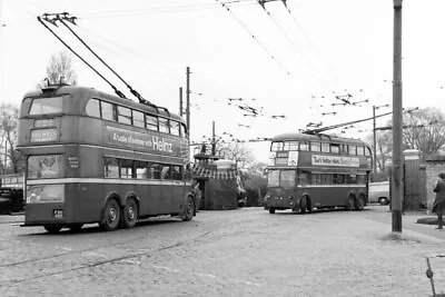 PHOTO London Transport Trolleybus 1493 1413 At Fulwell Depot In 1962  • £4.99