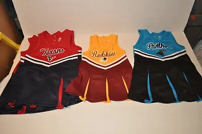 $13.99 • Buy NFL Toddler Girl's Cheerleader Dress Cheerleader Outfit Redskins,Texans,Panthers