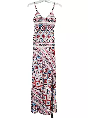 Veronica M Spaghetti Strap Drop Waist Maxi Dress Size Large • $29.99