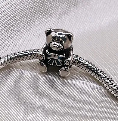 Pandora It’s A Boy Blue Ribbon Teddy Bear Sterling Silver S925 ALE 🦋🤍 • £12