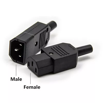 IEC 320 C14 Male Plug To C13 Female Socket  Power Connector Adapter AC 250V 10A • $1.98