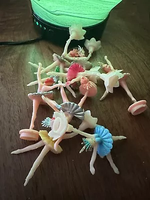 Lot Of 9 Vintage Ballerina Cake Topper Cupcakes Toppers 2” • $40