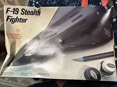 Vintage Testors 1/48 F-19 Stealth Fighter Jet Model NIB. Supersonic! • $20