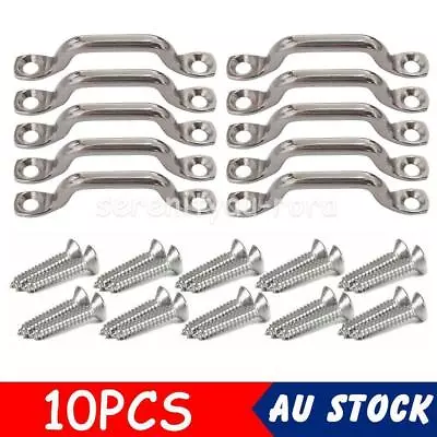 10x Stainless Steel Heavy Duty Lashing Ring Tie Down Strap Point Anchor Trailer • $23.68