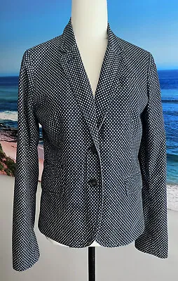 J CREW Classic Schoolboy Blazer Indigo Dot Size 4 • $40