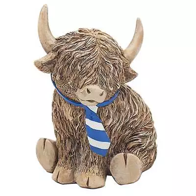 Lesser & Pavey Happy Highland Cow Ornament - Wearing Tie LP73656 • £5.99