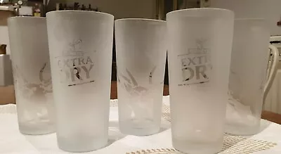 Set Of 5 TOOHEYS EXTRA DRY 425ml Frosted Barware Beer Glasses. Great Condition.  • $59.90