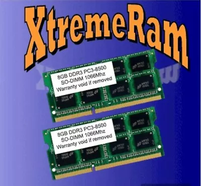 New! 16GB 2x8GB Memory PC3-8500 DDR3-1066MHz 13  MacBook Pro 2.4GHz (Mid 2010) • $24.38