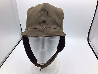 Vintage Style Leather Aviator Pilot Helmet Motorcycle Helmet Size Sm/Med E3 • $75