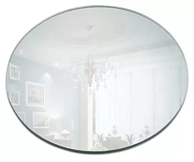 10 Inch Round Mirror Candle Plate Set Of 12 - Rounded Edge 1.5 Mm - Round Mirror • $45.28
