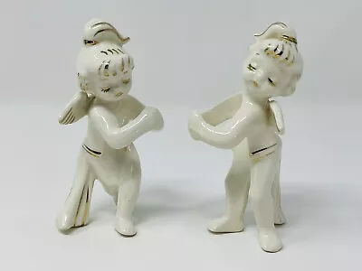 Vintage Holt Howard Set Of 2 Angel Candle Stick Huggers READ • $20.47